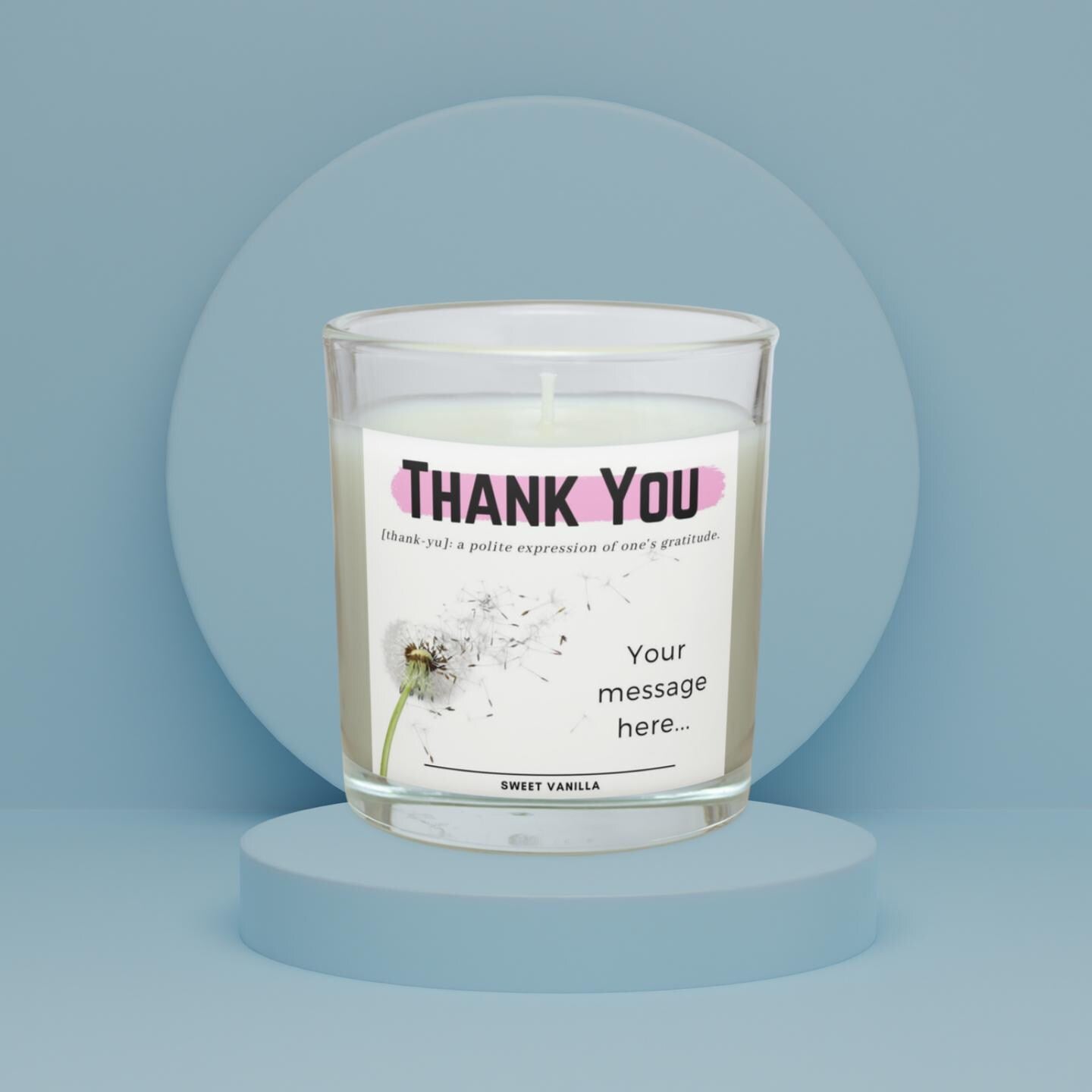 Thank You Noun Message Personalised Candle Gift | Thank You Gift for Her | Pink Thank You Message Candle Gift | Teacher | Friend | Co-Worker Etsy