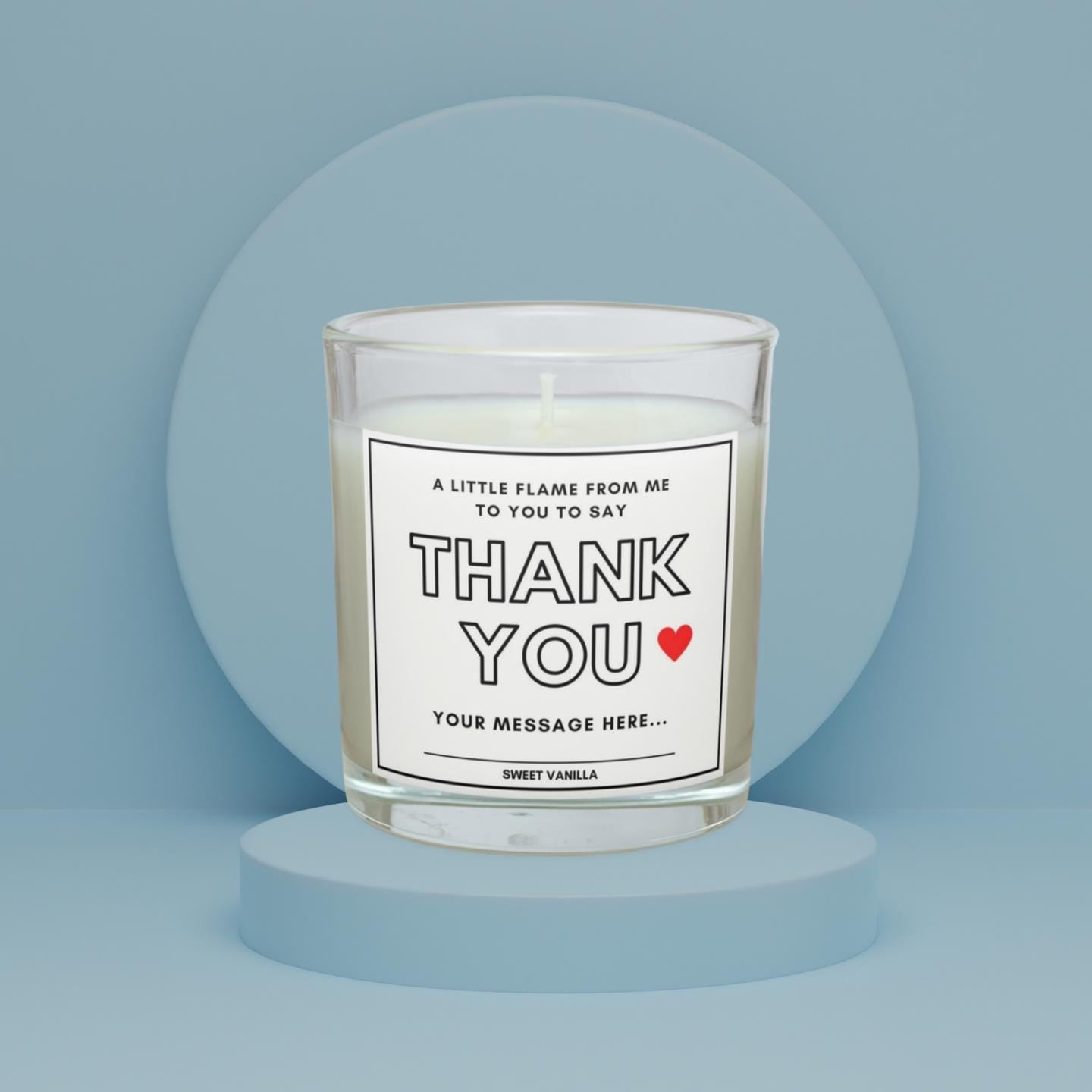 From Me To You Thank You Candle | Gift for Her | Appreciation Gift | Me to You Thank You | Thank You Heart Gift | Best Thank You Candle Gift Etsy