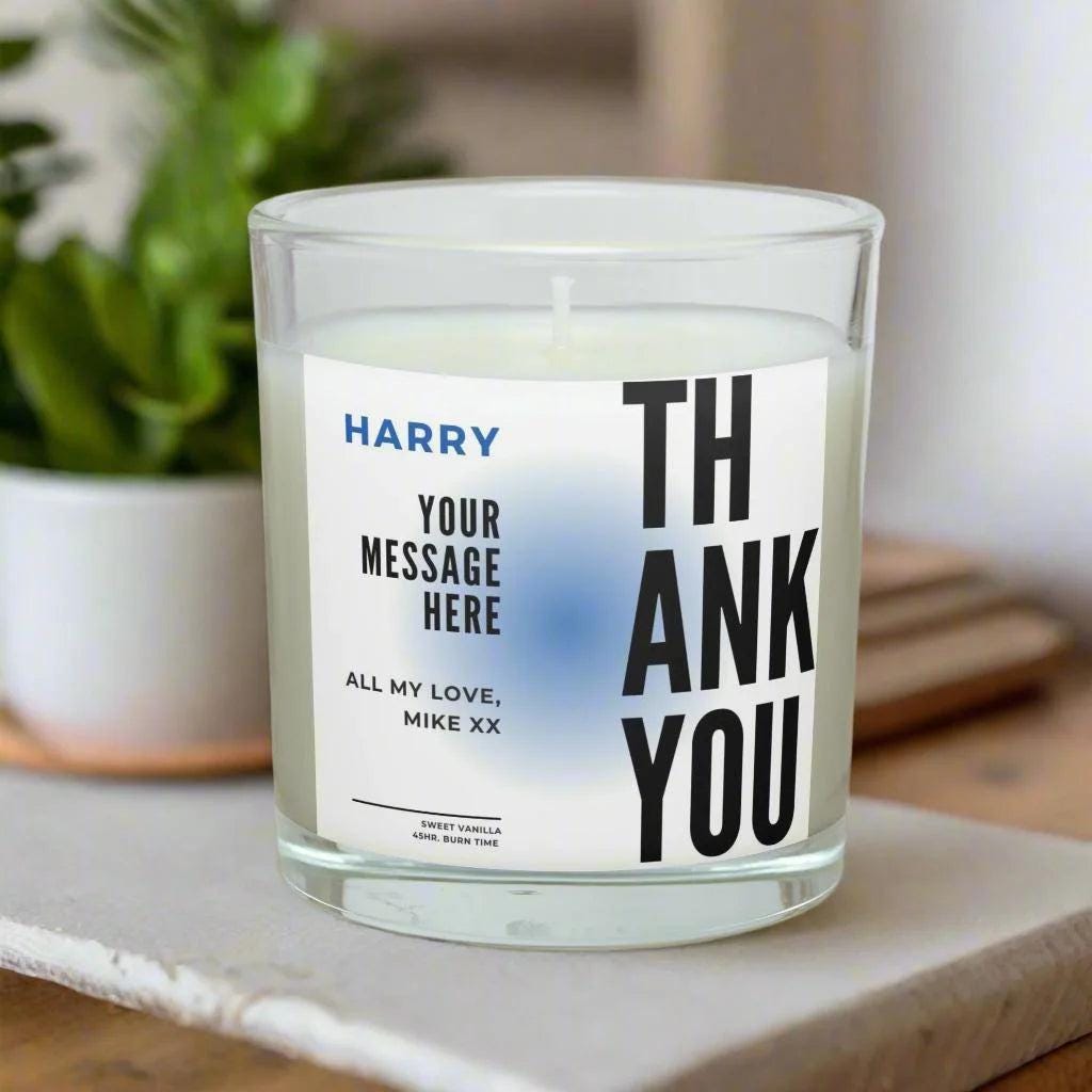 Thank You Gift for Him | Thank You Candle Gift | Thank You Gift for Him | Masculine Thank You Present | Son | Dad | Brother | Thank You Gift Etsy