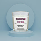Pink Thank You Name Gift for Her | Personalised Thank You Candle | Cute Appreciation Candle Gift | Thank You Name Gift for Her | Thank You Etsy
