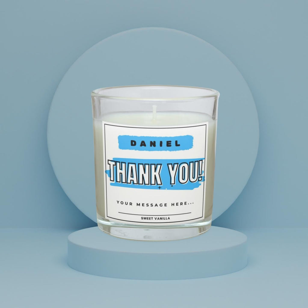 Thank You Name Candle Gift for Him | Personalised Thank You Candle | Gratitude Gift for Him | Appreciation Present for Male | Thank You Gift Etsy