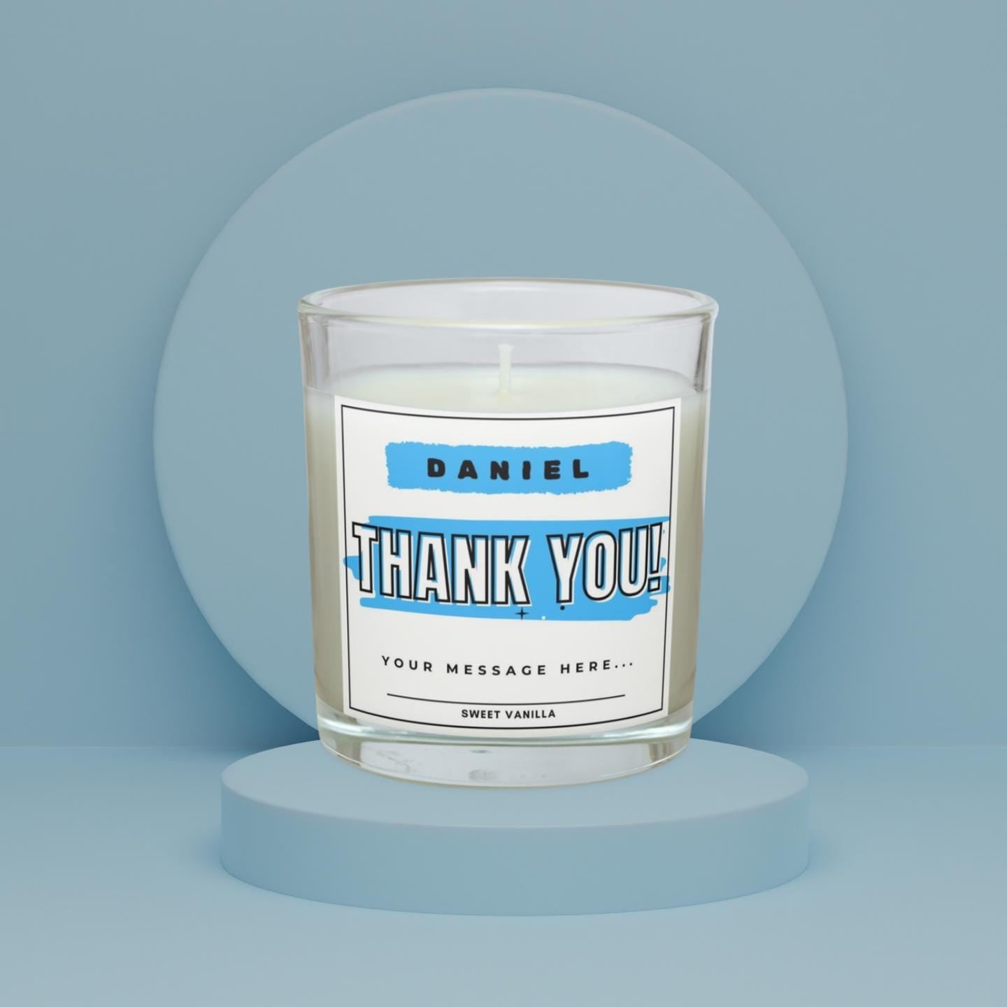 Thank You Name Candle Gift for Him | Personalised Thank You Candle | Gratitude Gift for Him | Appreciation Present for Male | Thank You Gift Etsy