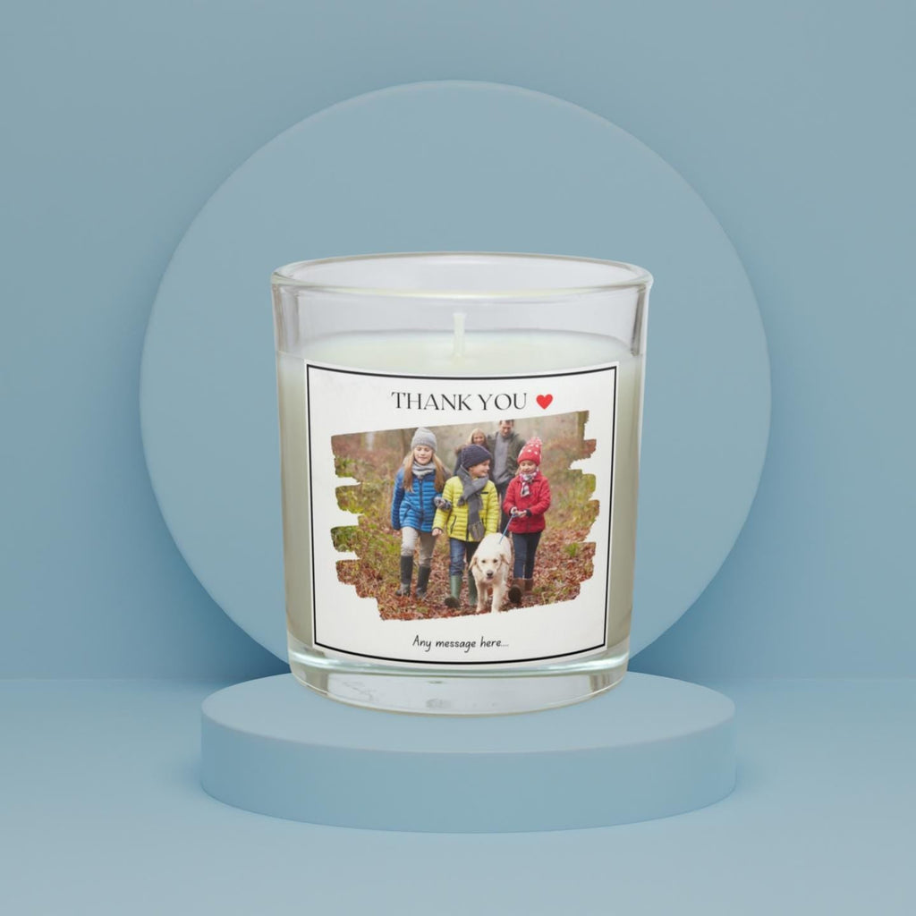 Photo Thank You Message Gift | Personalised Thank You Candle | Thank You Photo Message Gift | Any Photo Thank You Candle | Thank You Photo Etsy