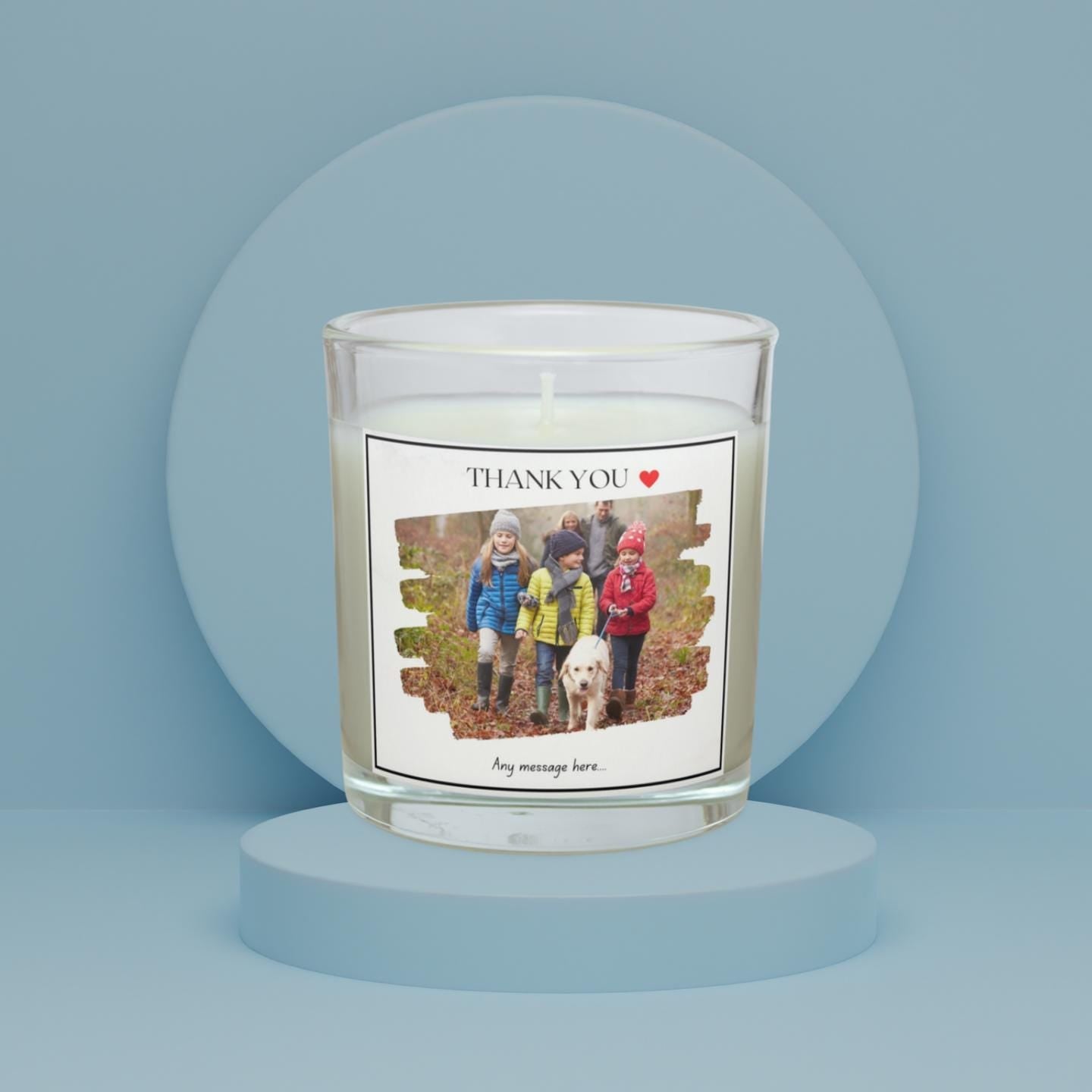 Photo Thank You Message Gift | Personalised Thank You Candle | Thank You Photo Message Gift | Any Photo Thank You Candle | Thank You Photo Etsy
