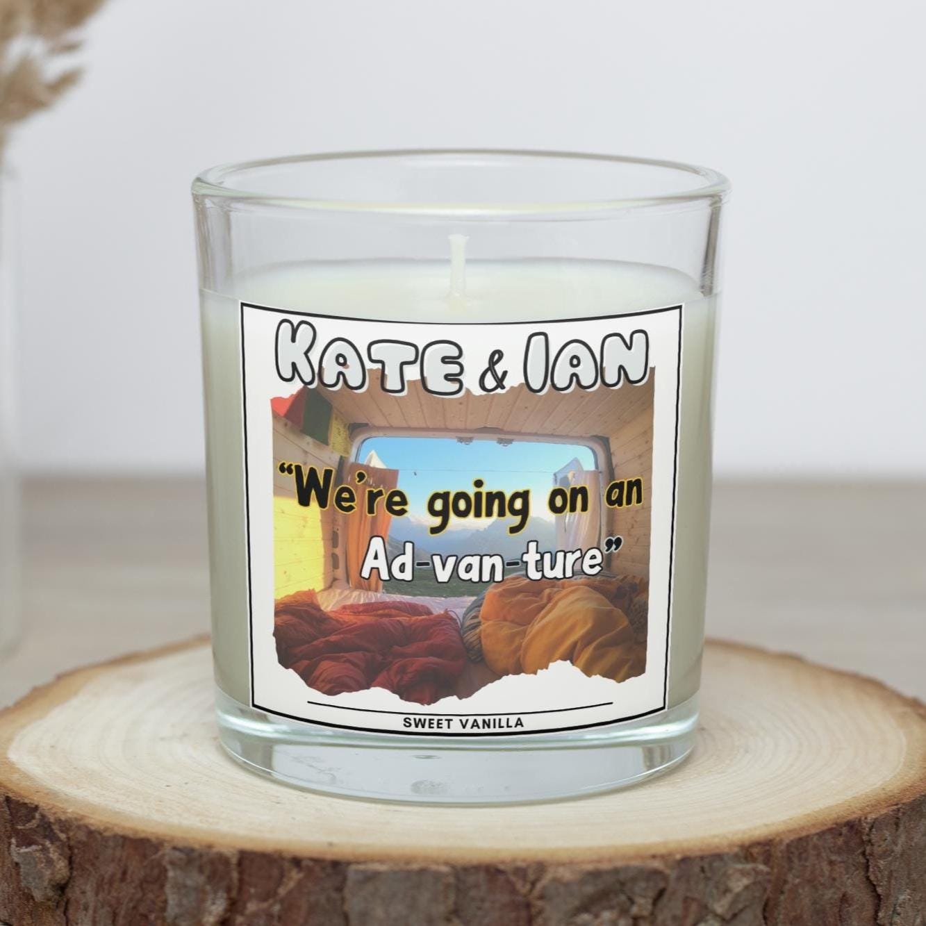 Advanture Personalised Candle | Vanlife Candle | Travel Gift | Motorhome Adventure | Campervan Road Trip | Personalised Message Candle Gift Etsy