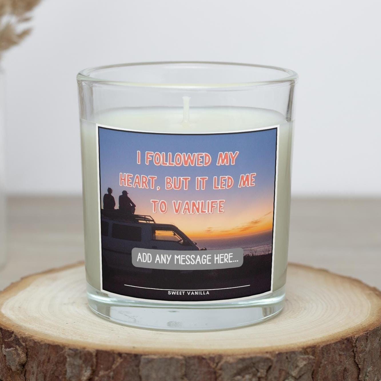 Followed My Heart Personalised Candle | Vanlife Quote | Motorhome Quote | Campervan Quote | Gifts for Vanlife | Decoration Accessories Etsy