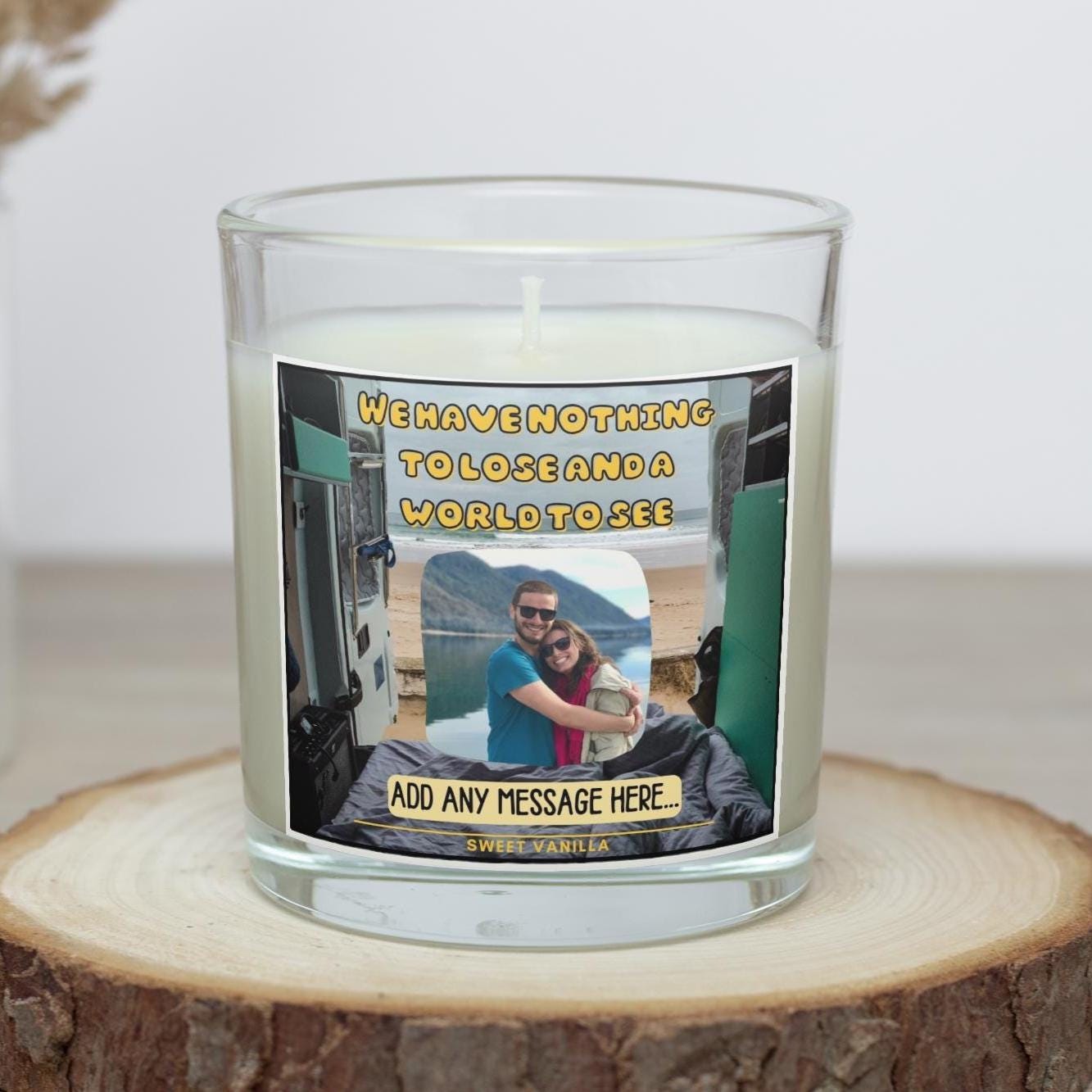 Nothing to lose Vanlife Photo Personalised Candle | Motorhome Decor | Vanlife Gifts | Campervan Life | Motorhome Decoration | Photo Gift Etsy