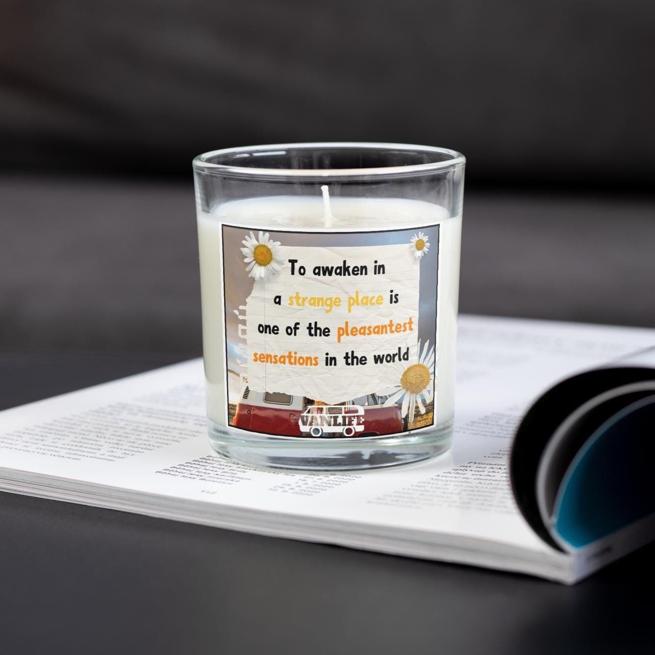 Motorhome Quote Personalised Candle | Vanlife Decor | Campervan Accessories | Caravan Quote | Travel | Road Trip Gift | Vanlife Message Gift Etsy