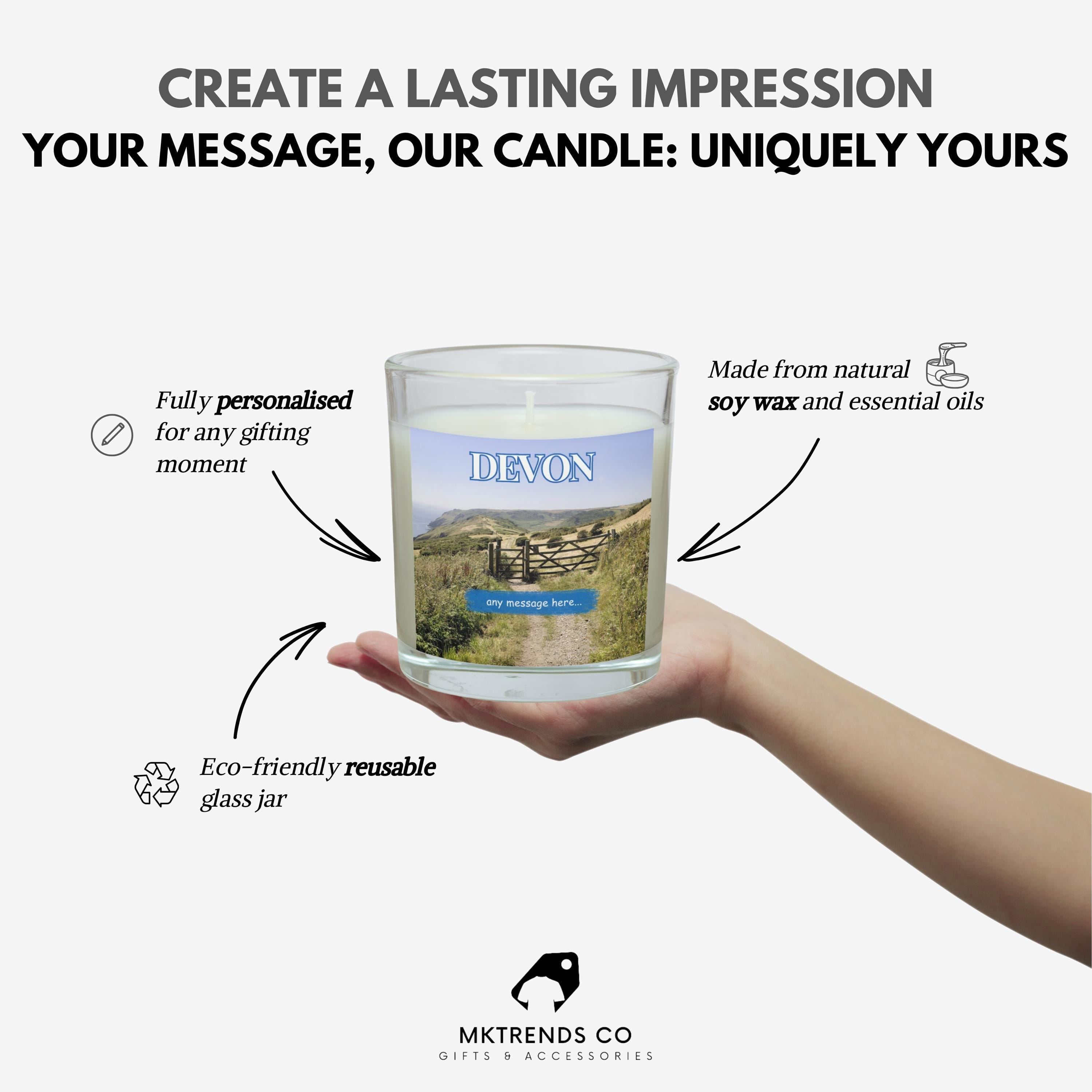 Devon Personalised Candle | Devon Gift | Devon Home Decor | Personalised Devon Gift | Devon Holiday Candle | Devon Memories Travel Gift Etsy