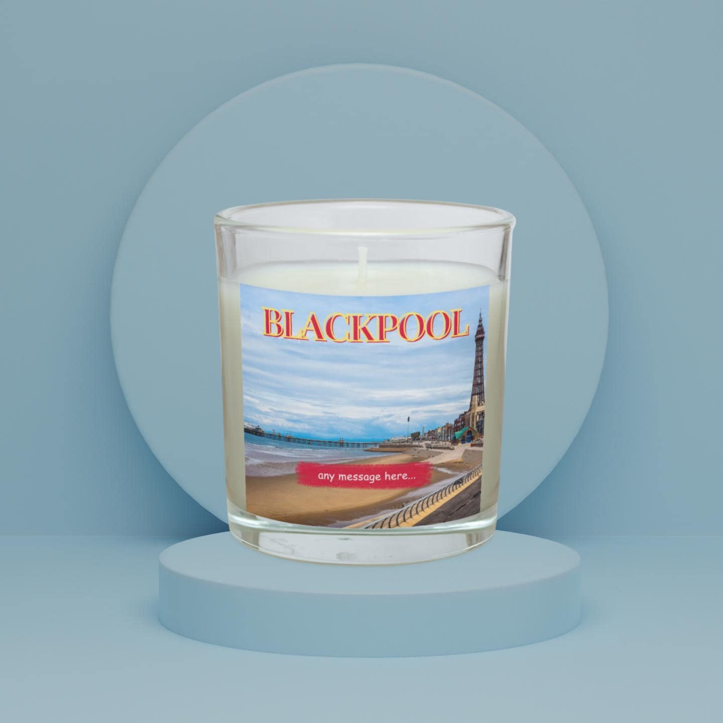 Blackpool Personalised Candle | Blackpool Gift | Blackpool Message Candle | Blackpool Holiday | Blackpool Tower | Central Pier | North Pier Etsy