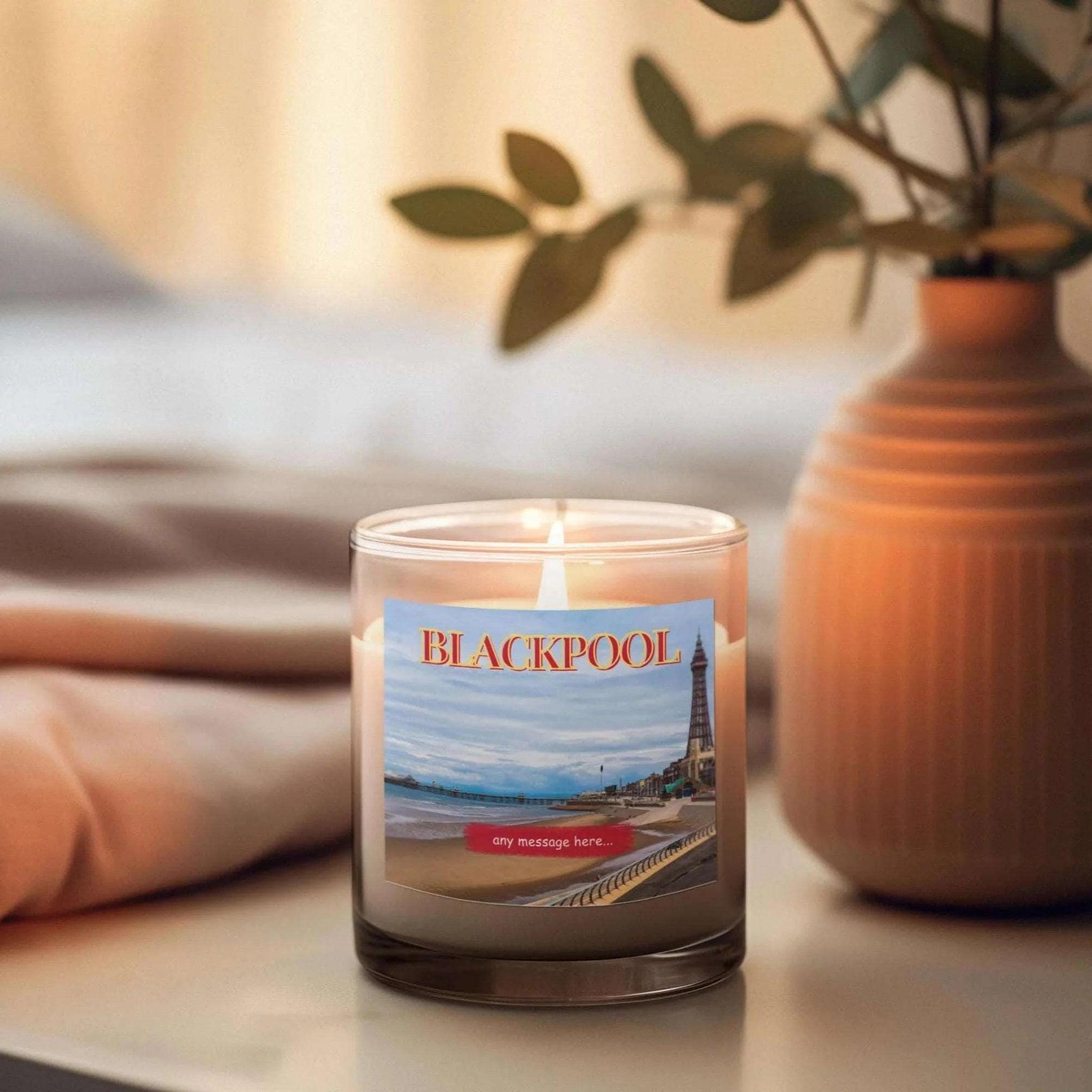 Blackpool Personalised Candle | Blackpool Gift | Blackpool Message Candle | Blackpool Holiday | Blackpool Tower | Central Pier | North Pier Etsy