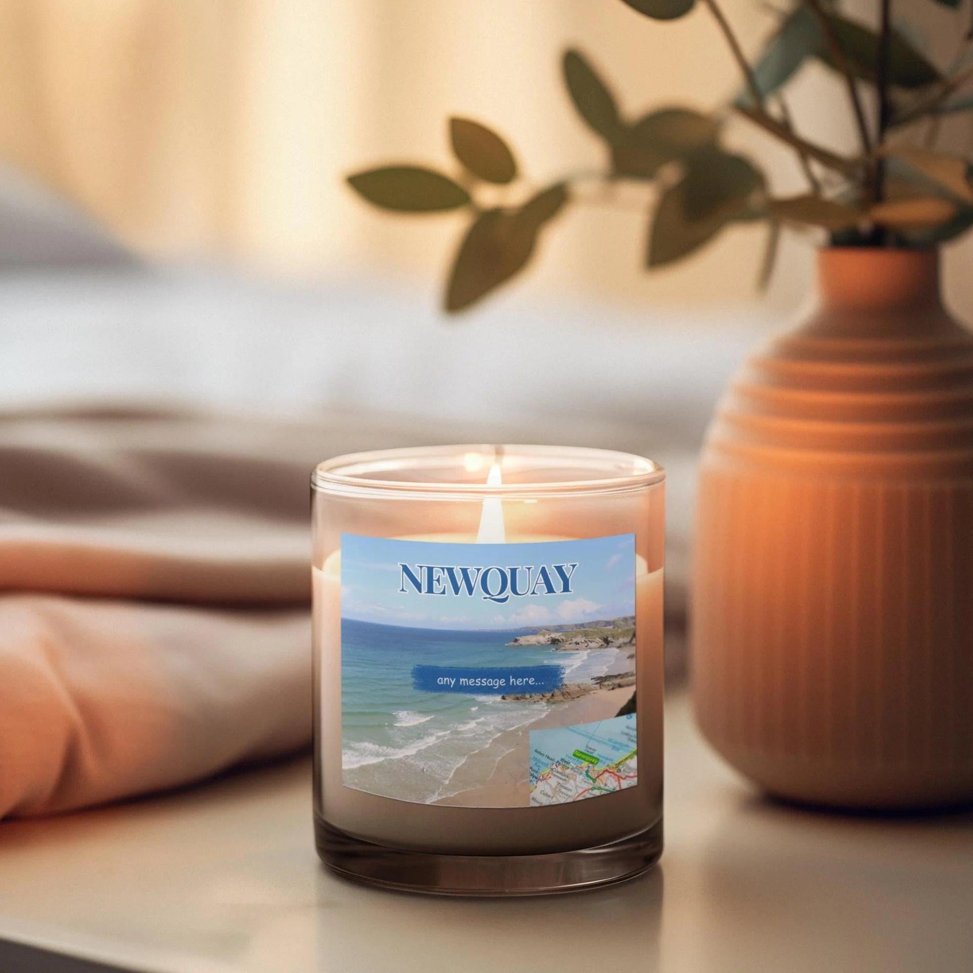 Newquay Personalised Candle | Newquay Candle Gift | Newquay Home Decor | Newquay Message Gift | Newquay Holiday Gift | Newquay Keepsake Etsy