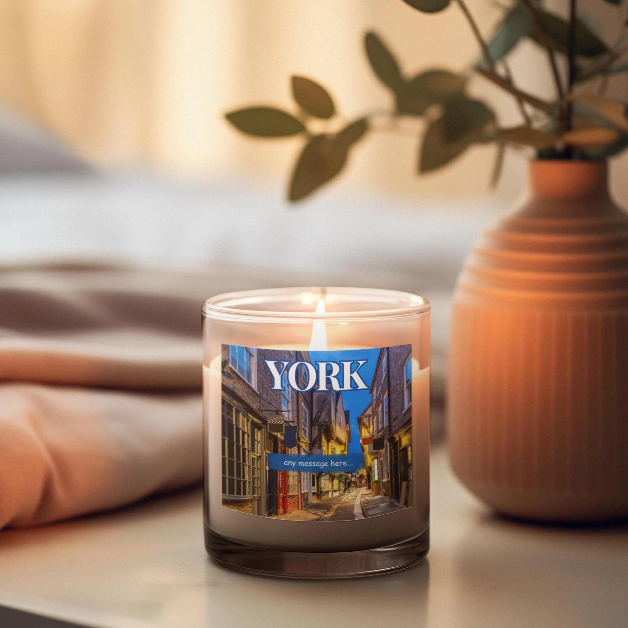 York personalised candle | York Gift | York Candle | City of York | York Home Decor | York Personalised Message Candle | York Holiday Gift Etsy