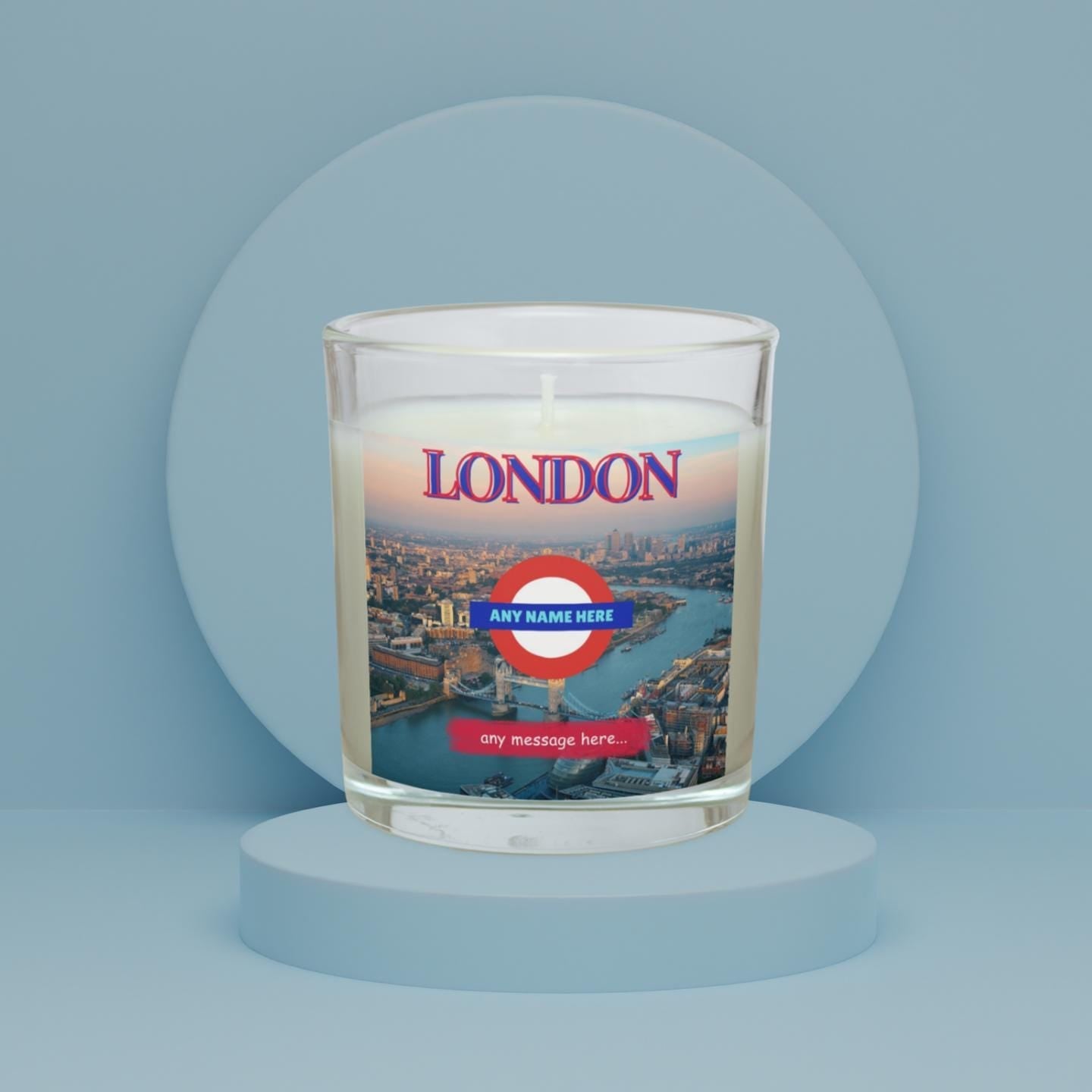 London Personalised Candle | London Gift | City of London Home Decor | Any Message London Gift | Personalised London City Scape Message Gift Etsy