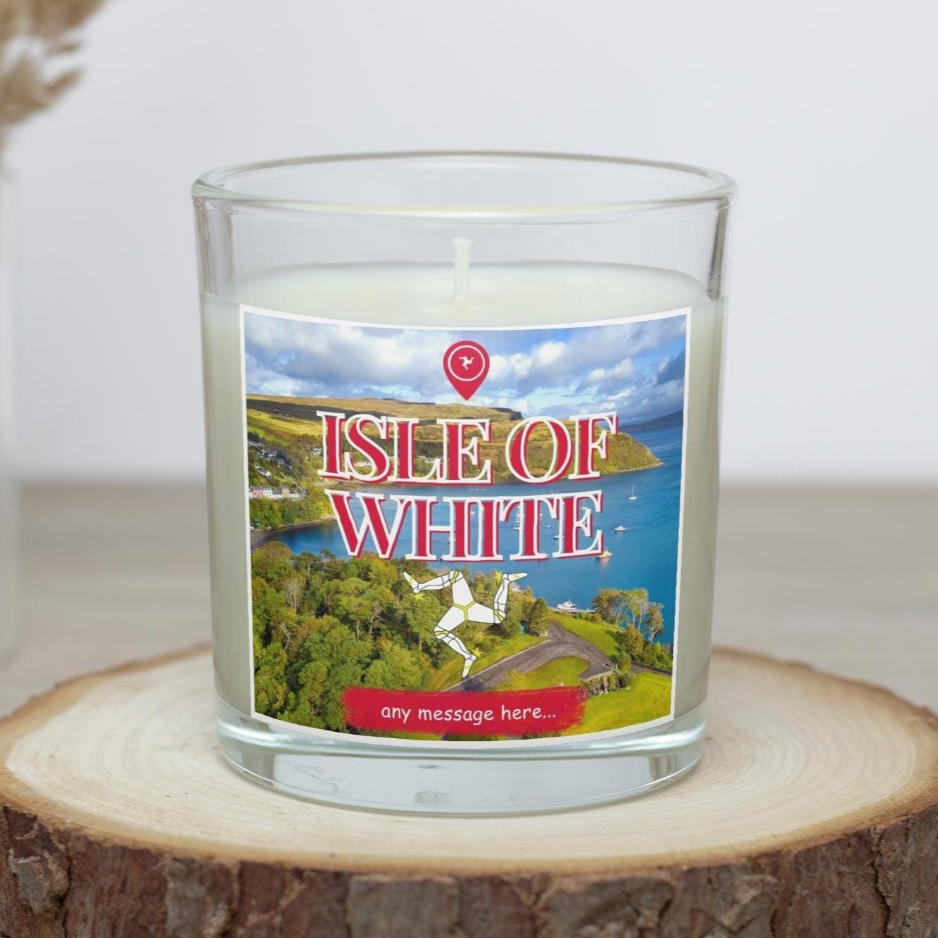 Isle of White Personalised Candle | Isle of White Gift | Home Decor | Isle of White Decoration | Isle of White Personalised Message Gift Etsy