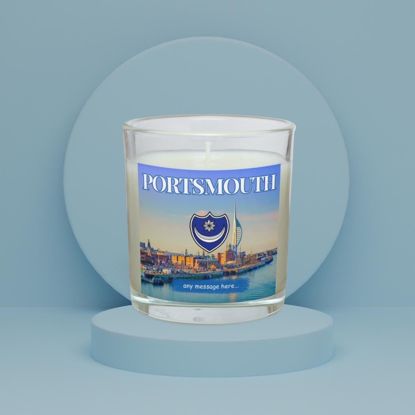 Portsmouth Personalised Candle | Portsmouth Gift | Portsmouth Home Decor | Portsmouth Message Candle Gift | Portsmouth Travel Candle Gift Etsy