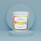 Let's Celebrate Pride Personalised Candle | LGBTQ Gifts | Gay Pride Gift | Gift for Gay Pride | Personalised Gay Message Gift | Lesbian Gift Etsy