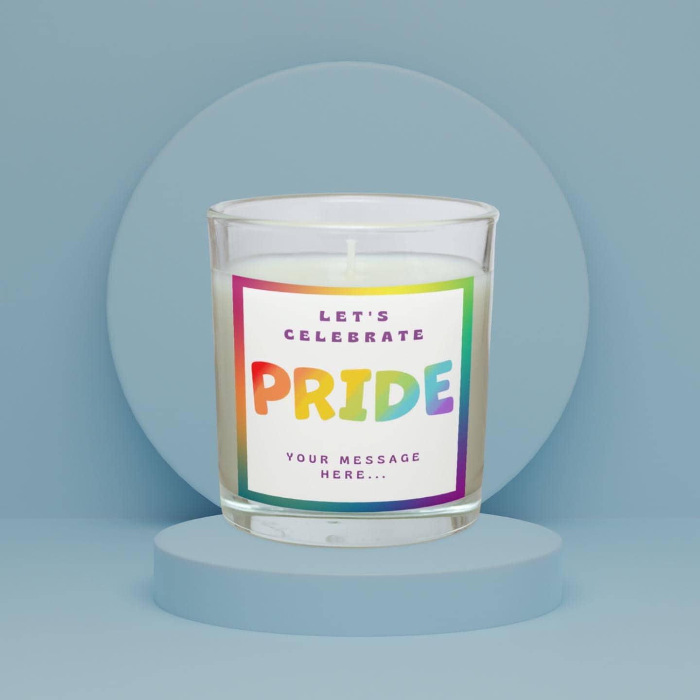 Let's Celebrate Pride Personalised Candle | LGBTQ Gifts | Gay Pride Gift | Gift for Gay Pride | Personalised Gay Message Gift | Lesbian Gift Etsy