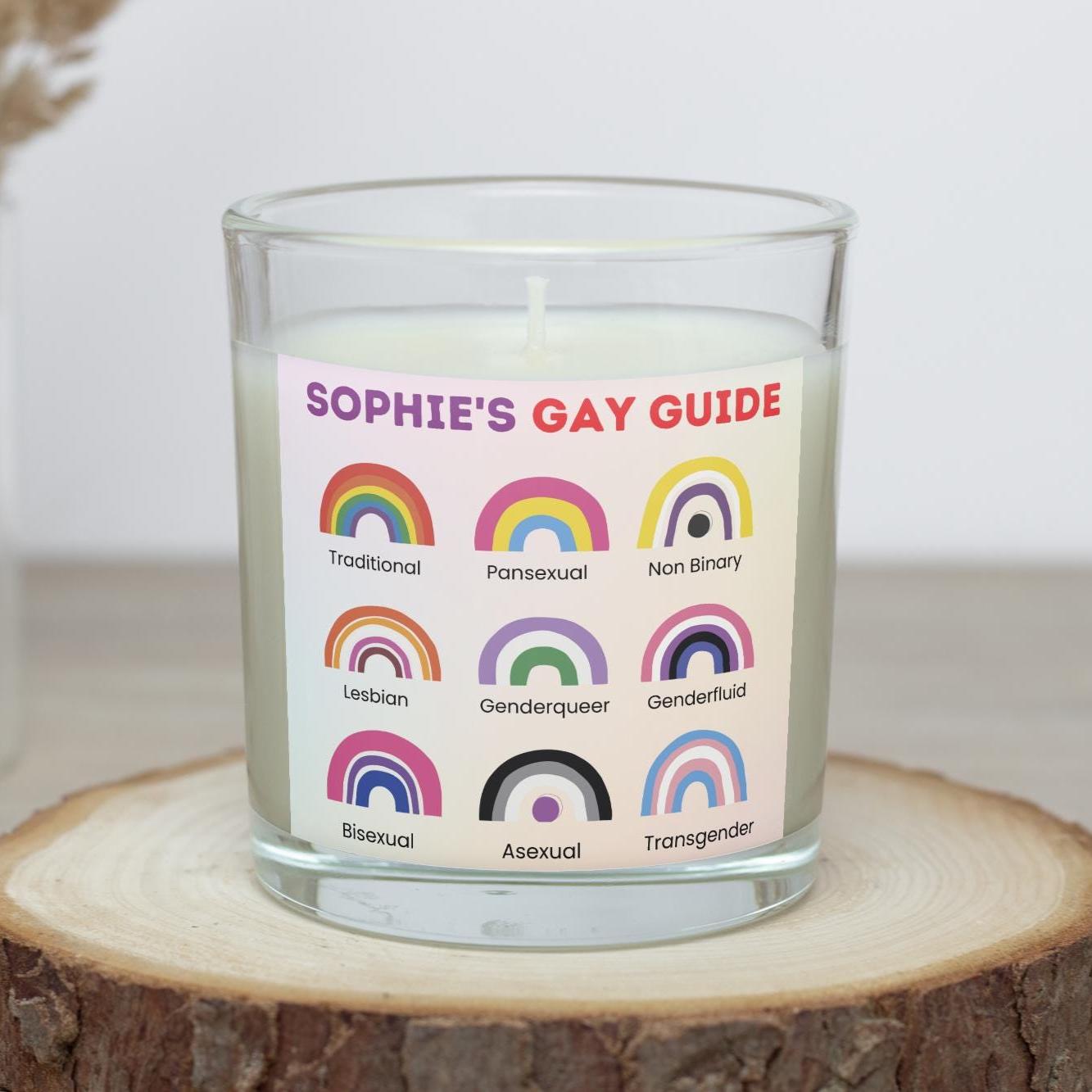 LGBTQ+ Gay Guide Personalised Candle | Gay Pride Gift | Funny Gay Gift | Coming Out Candle | Gender Identity | Sexual Orientation Gift Etsy