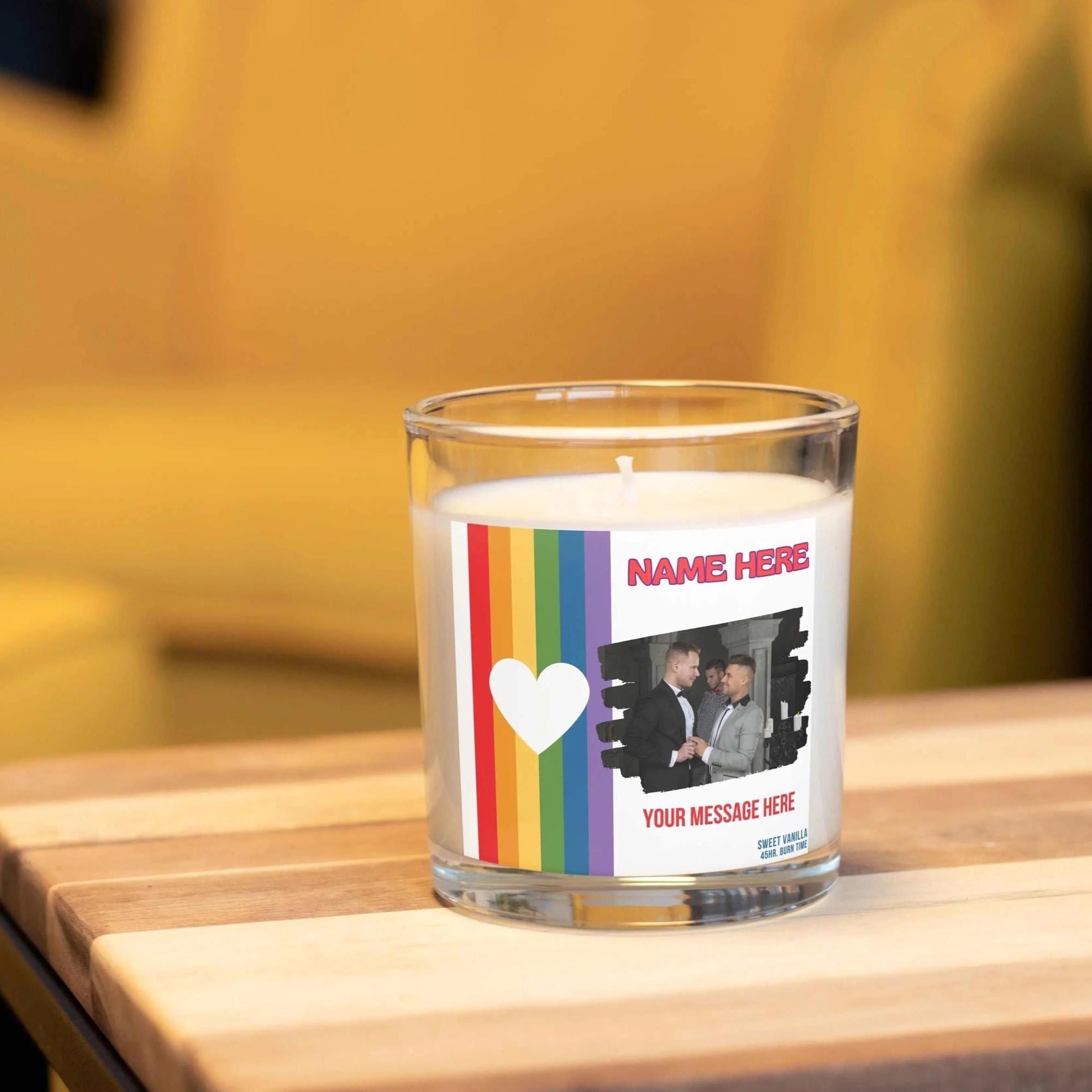 Gay Photo Upload Personalised Candle | LGBTQ Gifts | Gay Photo Gift | Gay Relationship Gift | Gay Memories Gift | Lesbian Photo Message Gift Etsy