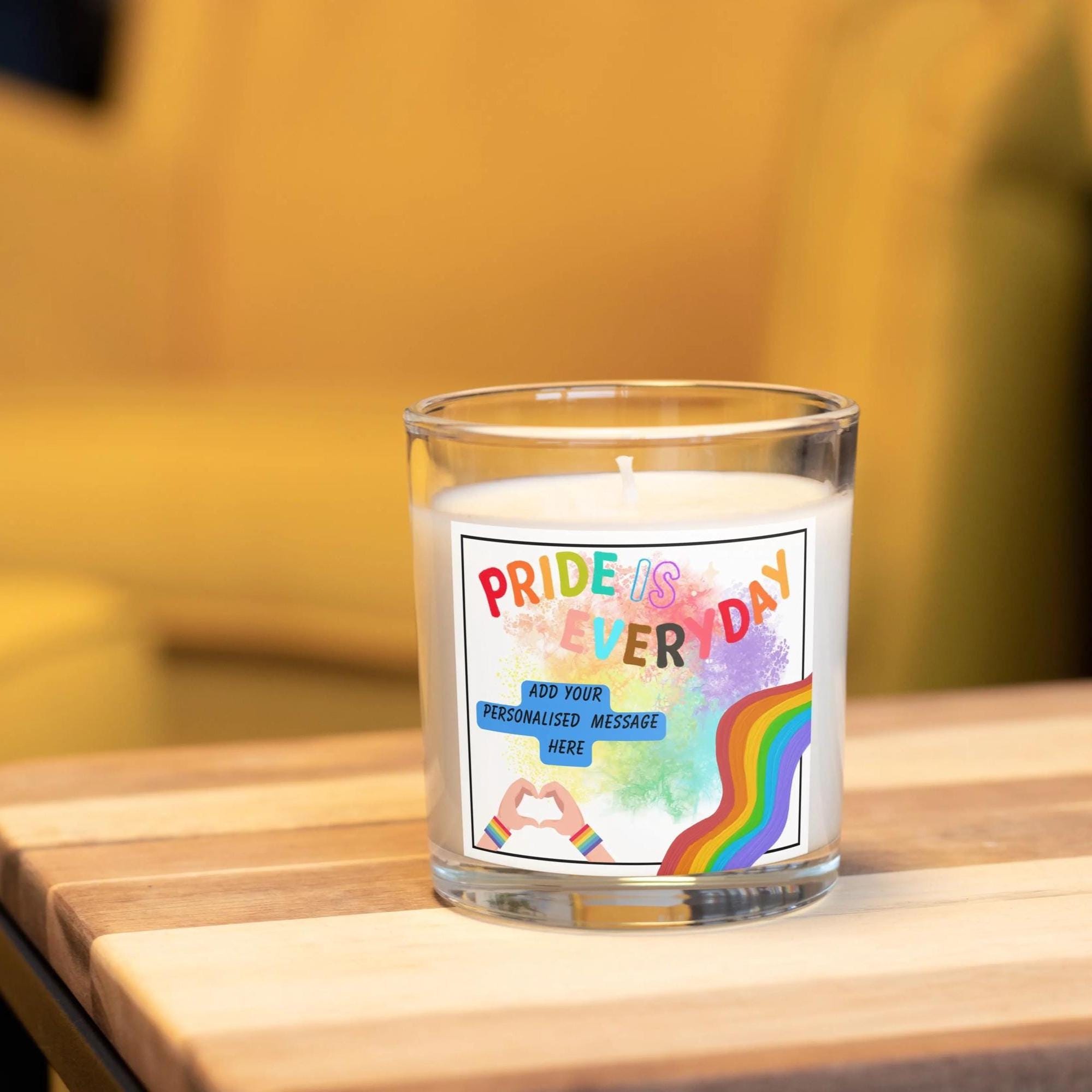 Pride Is Everyday Personalised Candle | LGBTQ Gifts | Gay Gift | Custom Message Gift | Celebrate Pride Gift | Personalised Gay Candle Gift Etsy