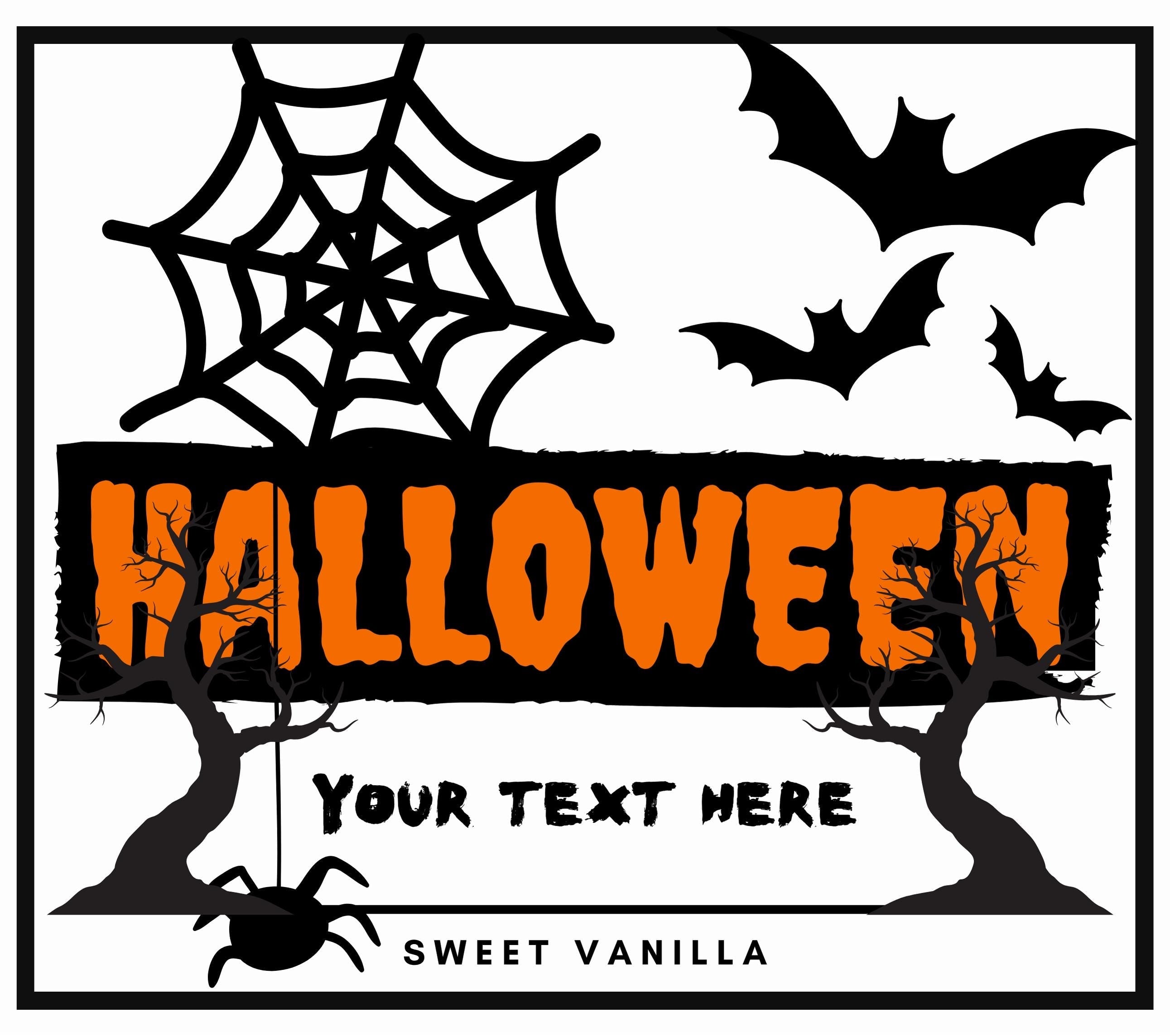 Halloween Personalised Candle | Halloween Decoration | Trick or Treat | Halloween Party | Personalised Halloween Message Candle | Halloween Etsy