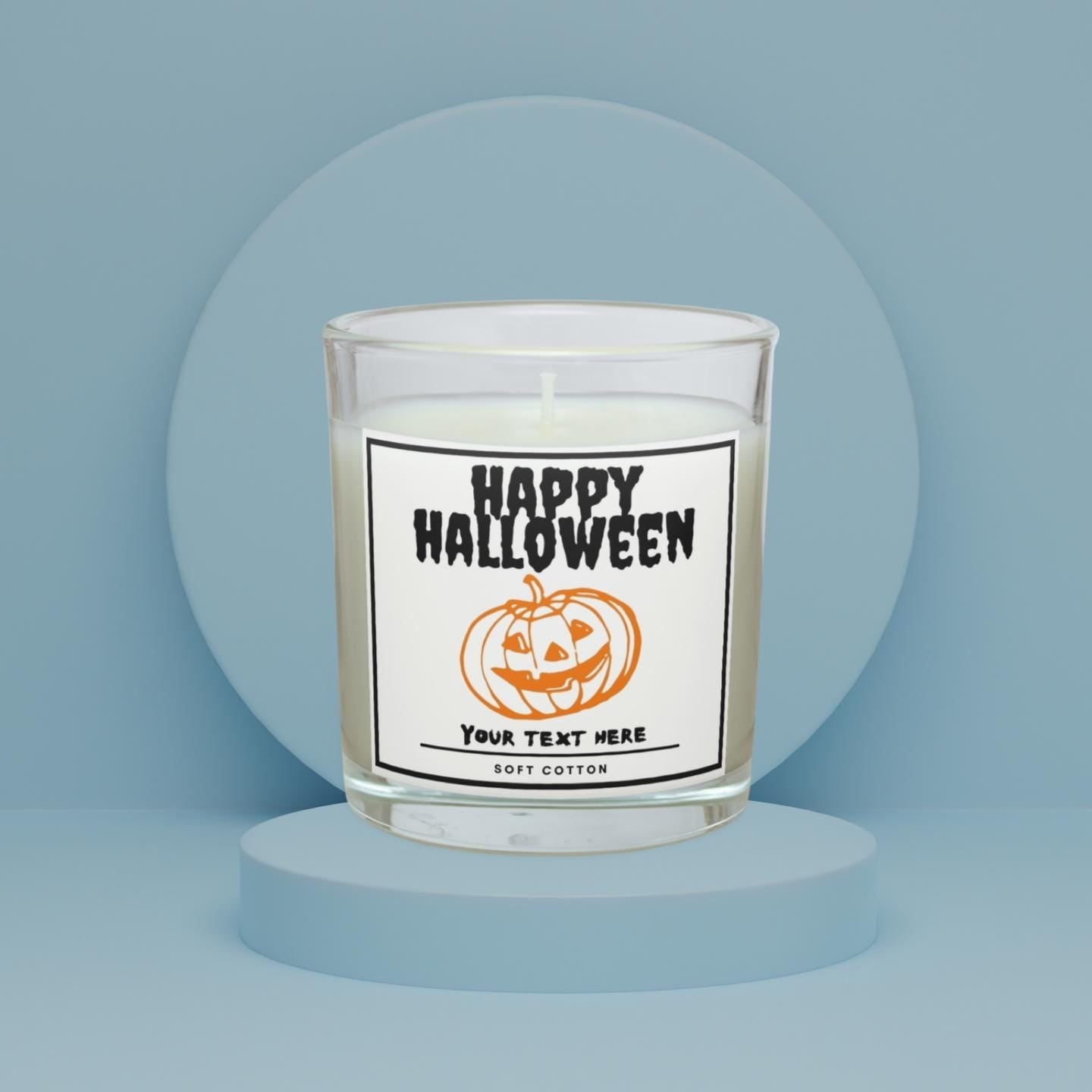 Halloween Pumpkin Personalised Candle | Halloween Decoration | Trick or Treat | Halloween Party | Halloween Decorations | Pumpkin Message Etsy