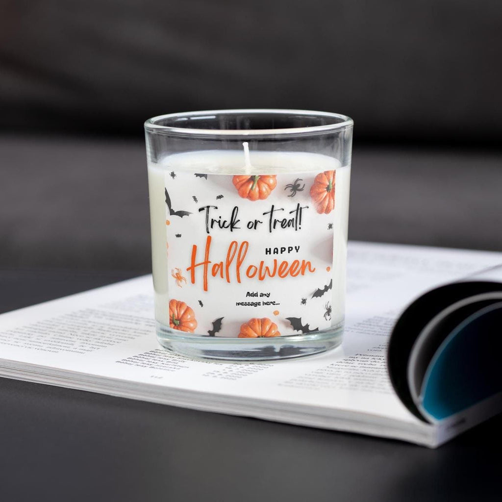 Trick or Treat Halloween Personalised Candle | Trick or Treat | Halloween Gifts | Halloween Party | Trick Or Treat Party | Happy Halloween Etsy