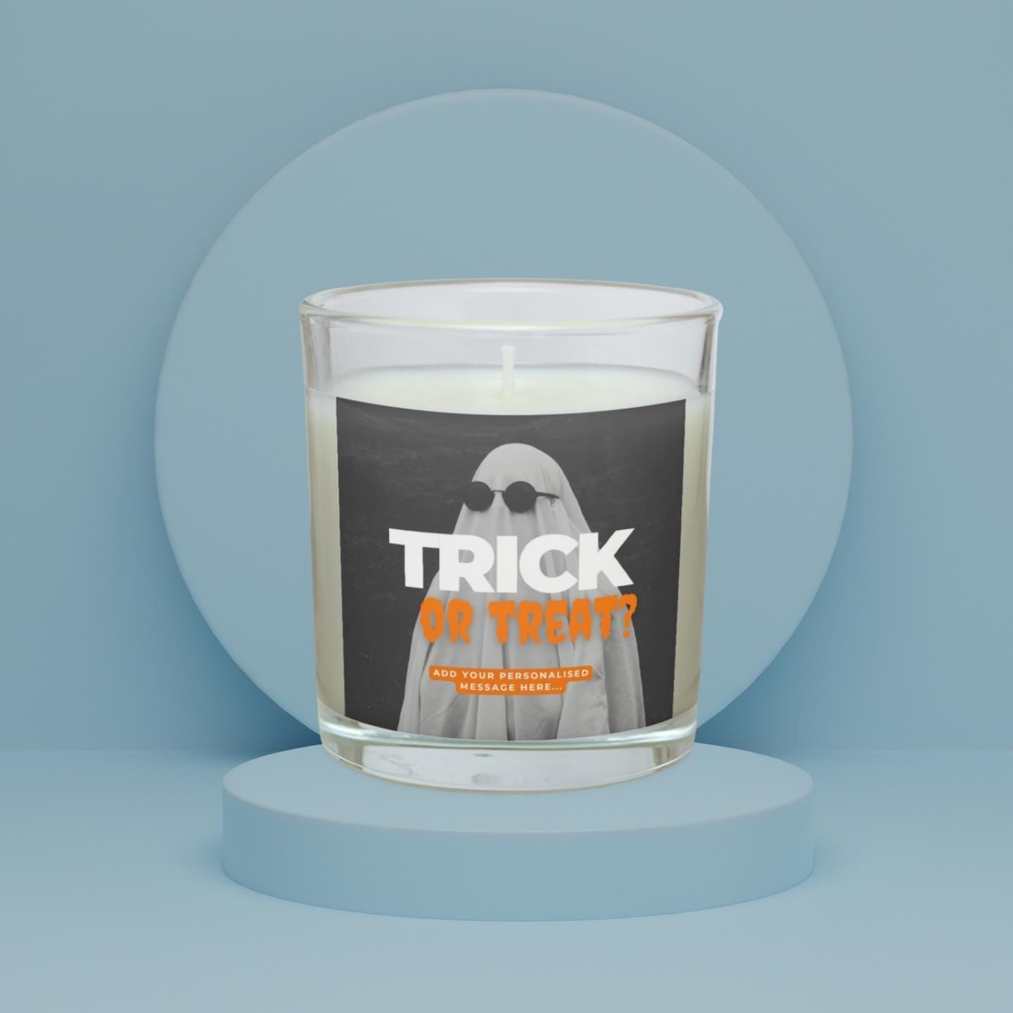 Trick or Treat Personalised Candle | Halloween Message Candle | Trick or Treat Custom Message | Halloween Decorations | Personalised Candle Etsy