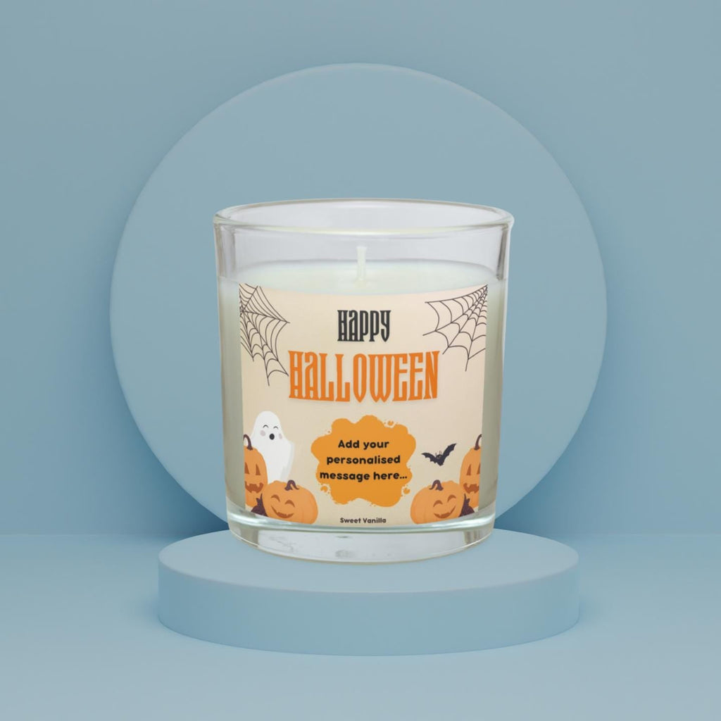 Halloween Message Personalised Candle | Halloween Decoration | Trick or Treat | Halloween Decorations | Happy Halloween Party | Custom Gift Etsy