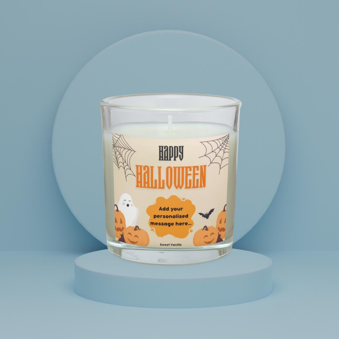 Halloween Message Personalised Candle | Halloween Decoration | Trick or Treat | Halloween Decorations | Happy Halloween Party | Custom Gift Etsy