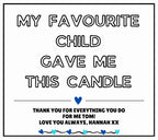 My Favourite Child Gave Me This Candle | Gifts for Dad | Dad Message Candle | Best Dad Gift | Favourite Son Daughter | Funny Dad Candle Gift Etsy