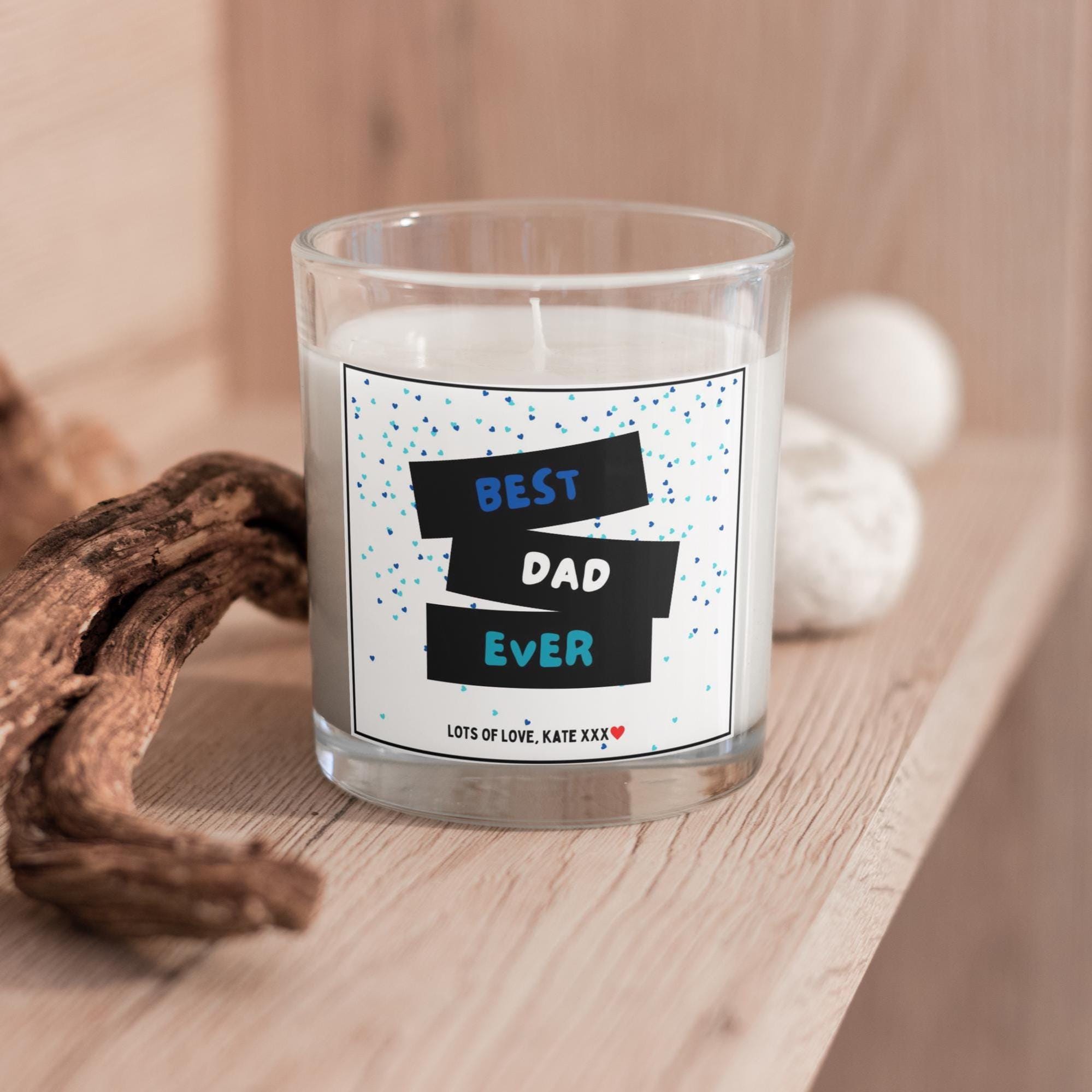 Best Dad Ever Personalised Candle Gift | Best Dad Message Gift | Dad Appreciation Gift | Father's Day | Dad Birthday Candle | Thank You Dad Etsy
