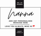 Nanna Personalised Candle Gift | Number 1 Nanna Gift | Nanna Grandma Appreciation Gift | From Grandson | From Granddaughter | Message Candle Etsy