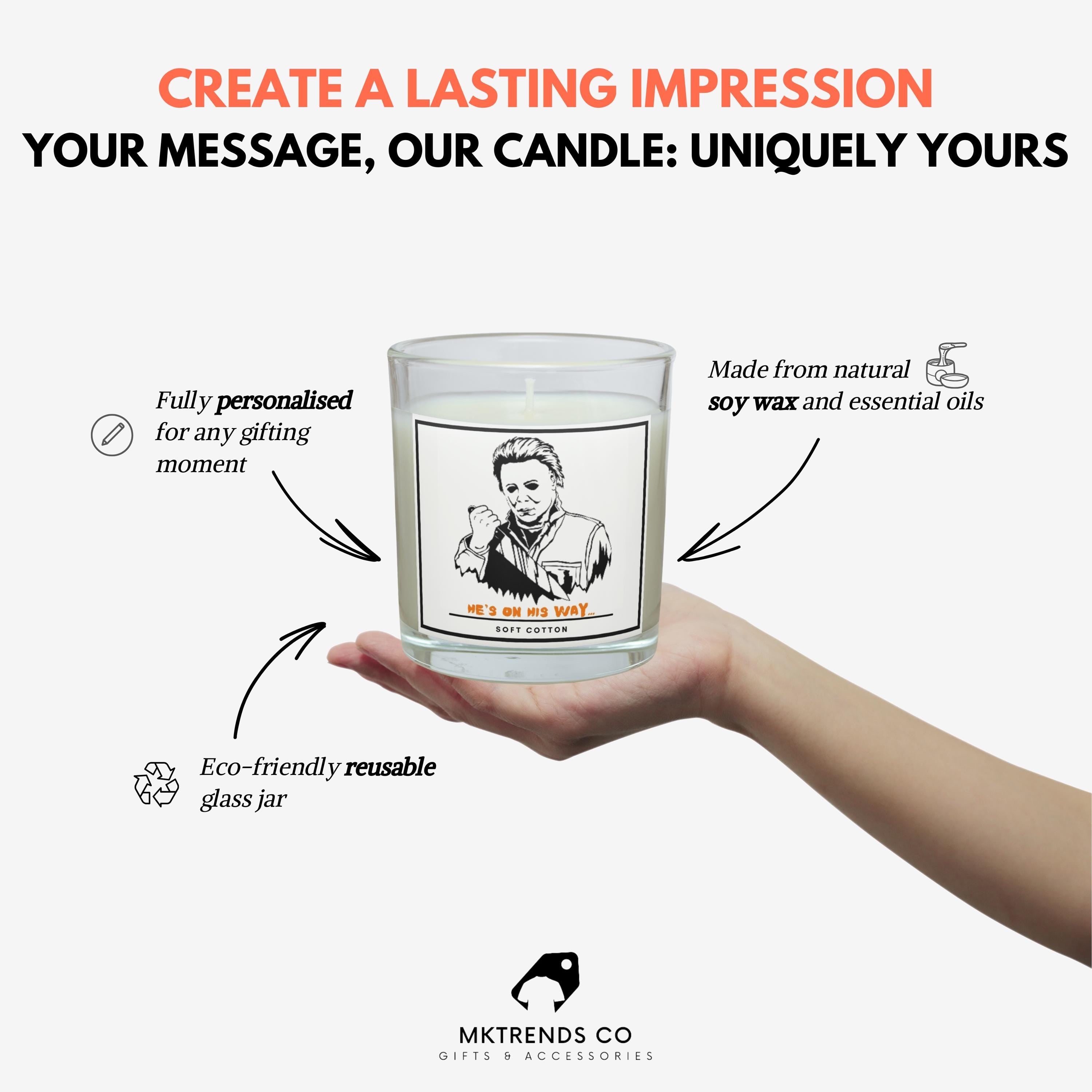 Michael Myers Personalised Candle | Michael Myers Custom Message | Funny Halloween Gift | Halloween Party Décor | Michael Myers Halloween Etsy