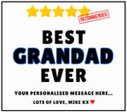 Best Grandad Ever Personalised Candle Gift | Novelty Grandad Message Gift | Grandad Appreciation | Thank You Grandad Gift | 5 Star Grandad Etsy
