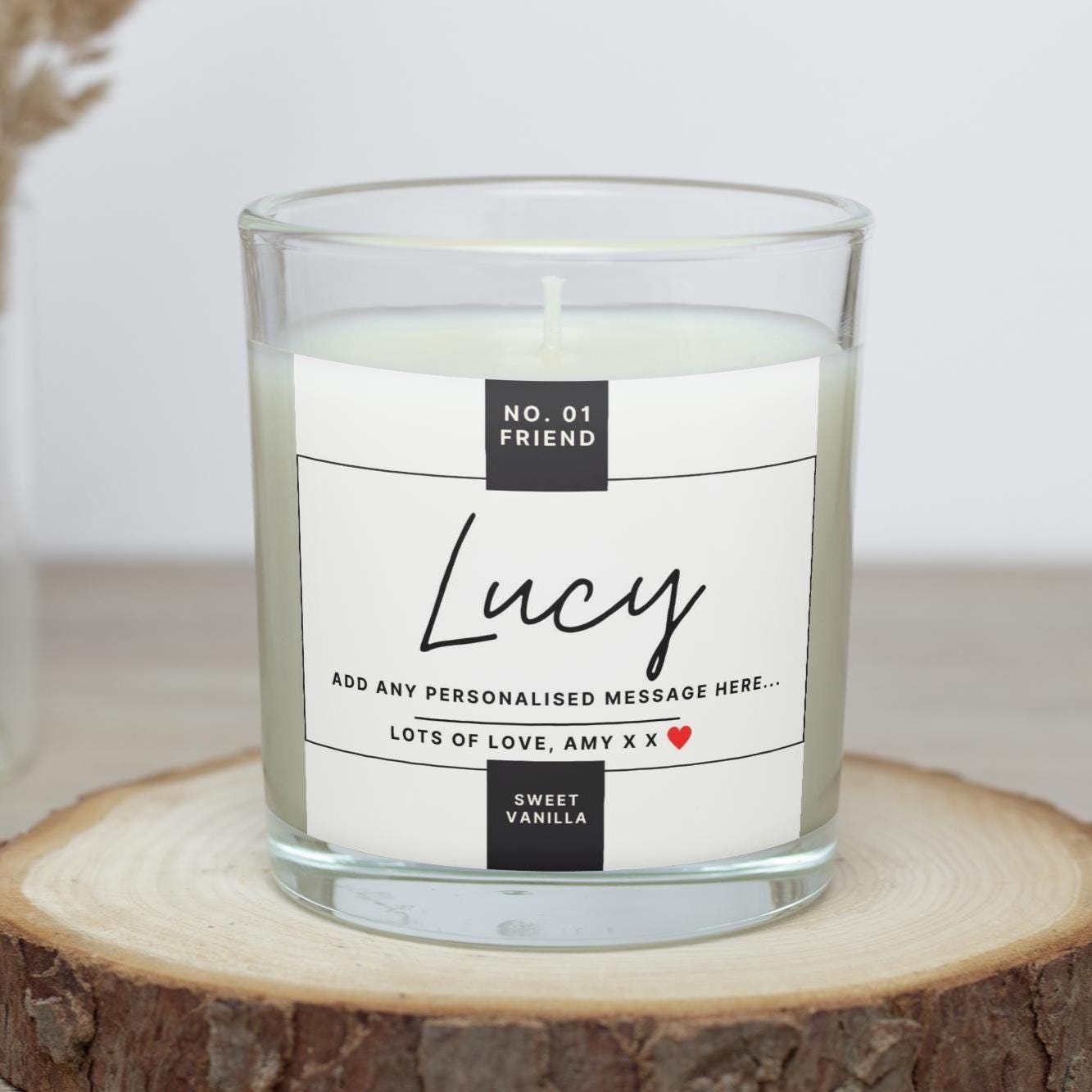 Personalised Friendship Candle, Gifts For Her, Gifts For Him, Custom Text Candle, Best Friend Gifts, Any Occasion, Personalised Candle Gift Etsy