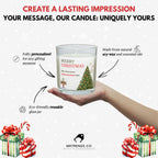 Merry Christmas Tree Candle | Personalised Candle | Christmas Gift | Festive Decorations | Christmas Candle | Custom Christmas Message Gifts Etsy