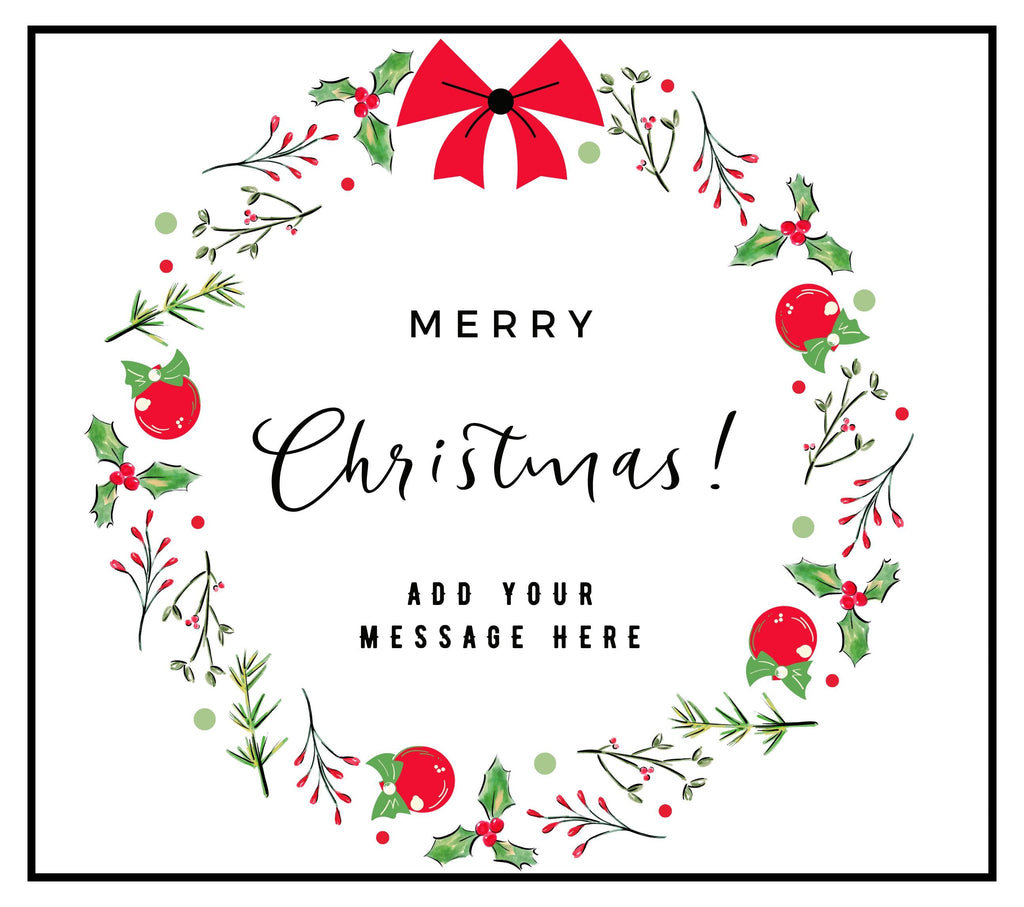 Merry Christmas Wreath Candle | Personalised Candle | Festive Christmas Decoration | Christmas Gift | Festive Christmas Custom Message Gift Etsy