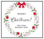 Merry Christmas Wreath Candle | Personalised Candle | Festive Christmas Decoration | Christmas Gift | Festive Christmas Custom Message Gift Etsy