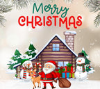 Festive Merry Christmas Scene Personalised Candle | Christmas Gifts | Christmas Home | Festive Decorations | Personalised Christmas Message Etsy