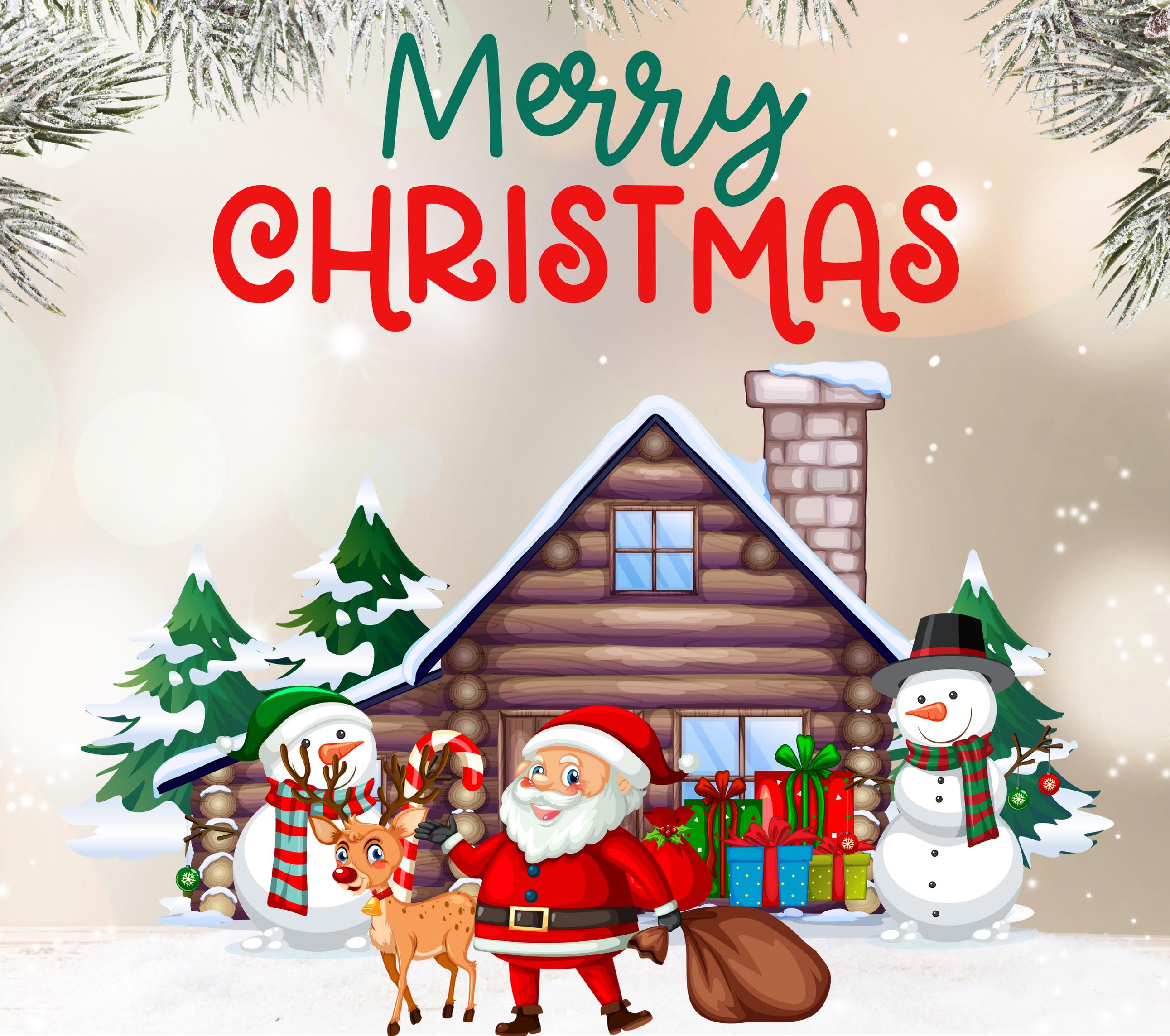 Festive Merry Christmas Scene Personalised Candle | Christmas Gifts | Christmas Home | Festive Decorations | Personalised Christmas Message Etsy