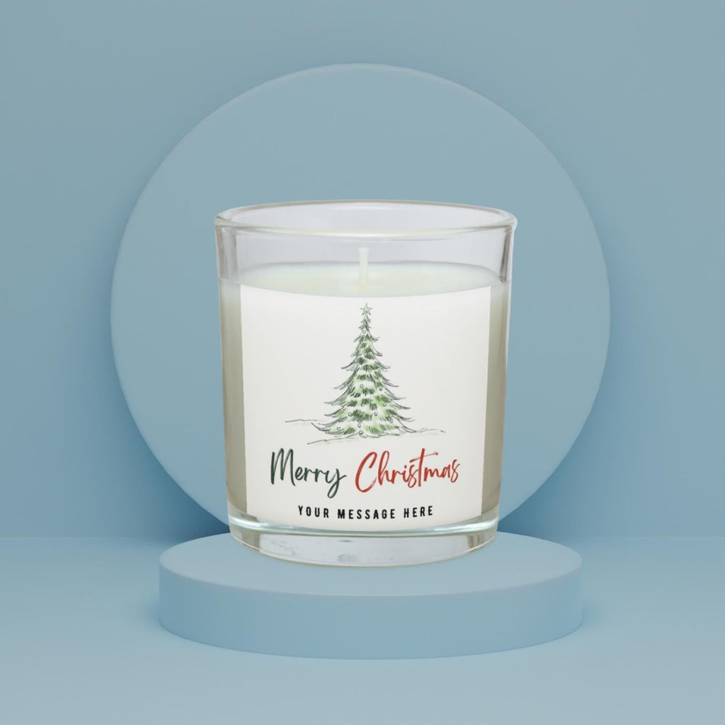 Festive Merry Christmas Tree Candle | Personalised Candle | Christmas Tree Gift | Festive Merry Christmas Candle | Custom Christmas Message Etsy