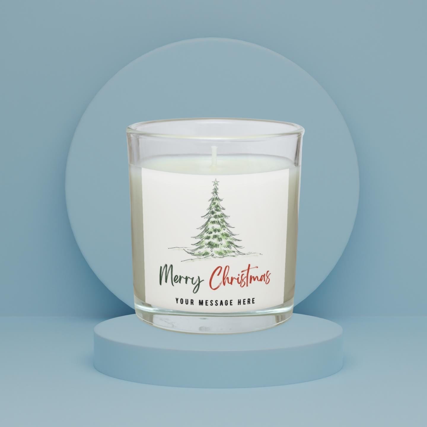 Festive Merry Christmas Tree Candle | Personalised Candle | Christmas Tree Gift | Festive Merry Christmas Candle | Custom Christmas Message Etsy
