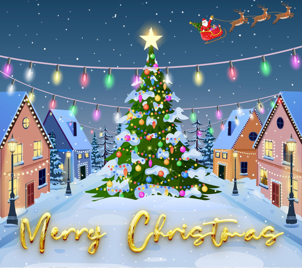 Christmas Village Scene Personalised Candle | Christmas Gifts | Winter Wonderland Candle | Festive Christmas Decoration | Any Message Gift Etsy