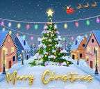Christmas Village Scene Personalised Candle | Christmas Gifts | Winter Wonderland Candle | Festive Christmas Decoration | Any Message Gift Etsy