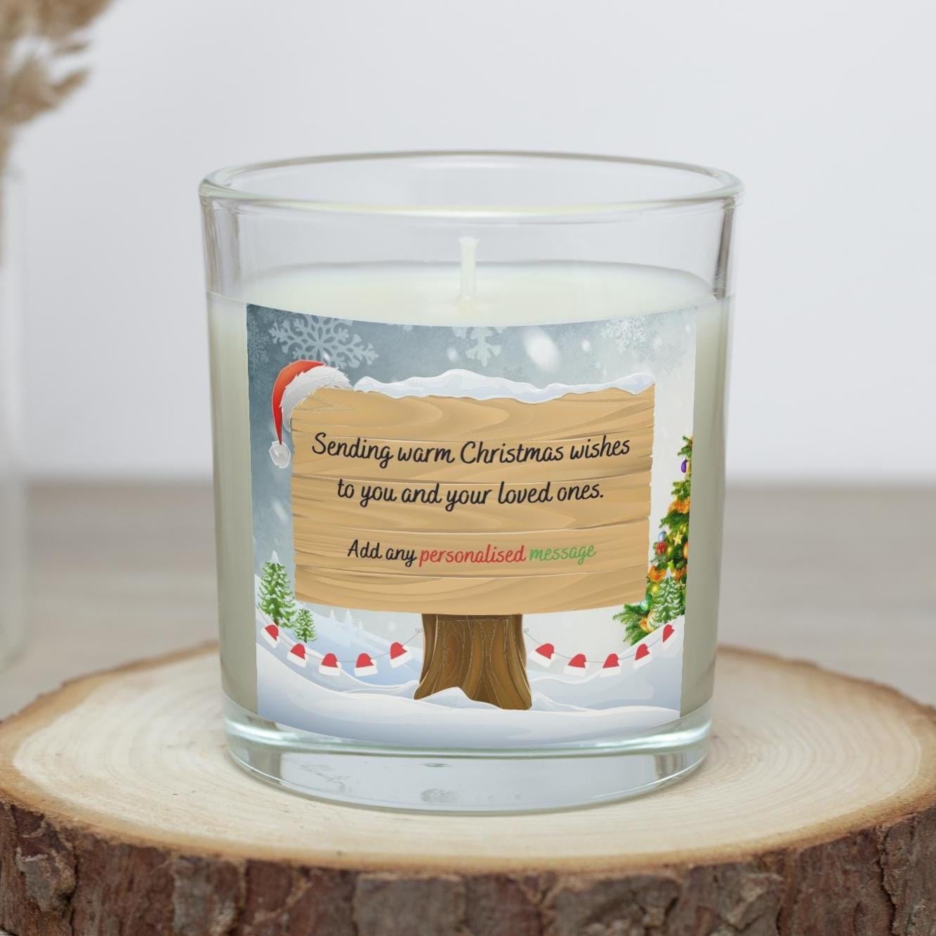 North Pole Christmas Message Personalised Candle | Christmas Gift | Festive Scene Message | Merry Christmas Name Message Gift | Secret Santa Etsy