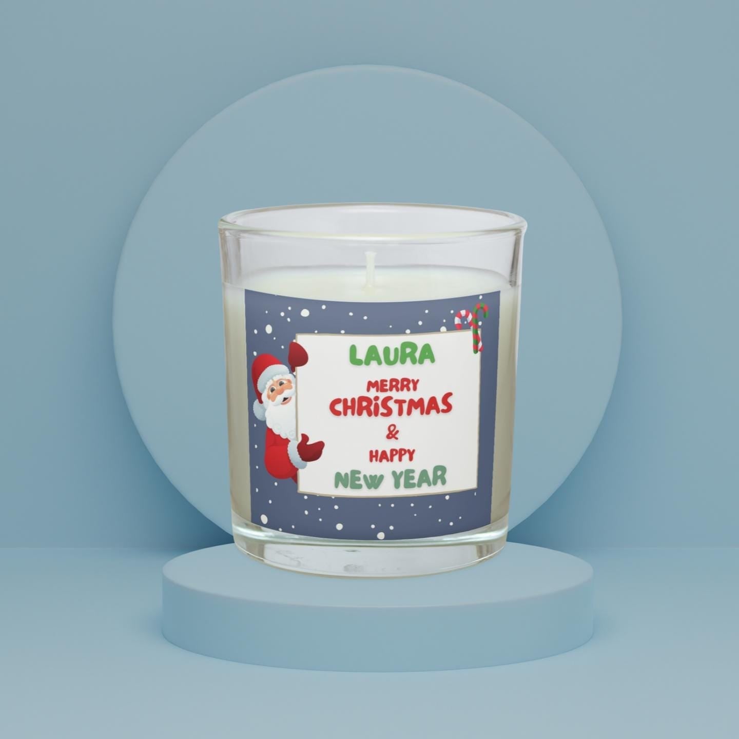 Santa Message Christmas Candle | Personalised Candle | Festive Scene | Santa Message Gift | Funny or Festive message Gift | Secret Santa Etsy