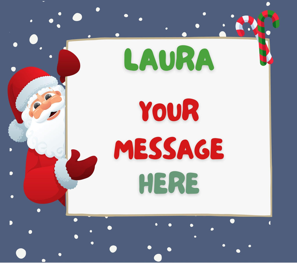 Santa Message Christmas Candle | Personalised Candle | Festive Scene | Santa Message Gift | Funny or Festive message Gift | Secret Santa Etsy