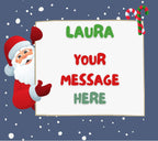 Santa Message Christmas Candle | Personalised Candle | Festive Scene | Santa Message Gift | Funny or Festive message Gift | Secret Santa Etsy